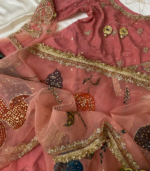 hand painted dupatta &frock