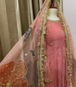 hand painted dupatta &frock