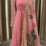 hand painted dupatta &frock