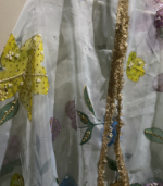 Ice Blue Raw Silk Appliqué Suit - Image 3